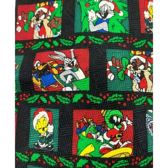 Warner Brothers Men's Novelty Necktie: Bugs & Friends. Christmas Theme. 1998. - Picture 1 of 4